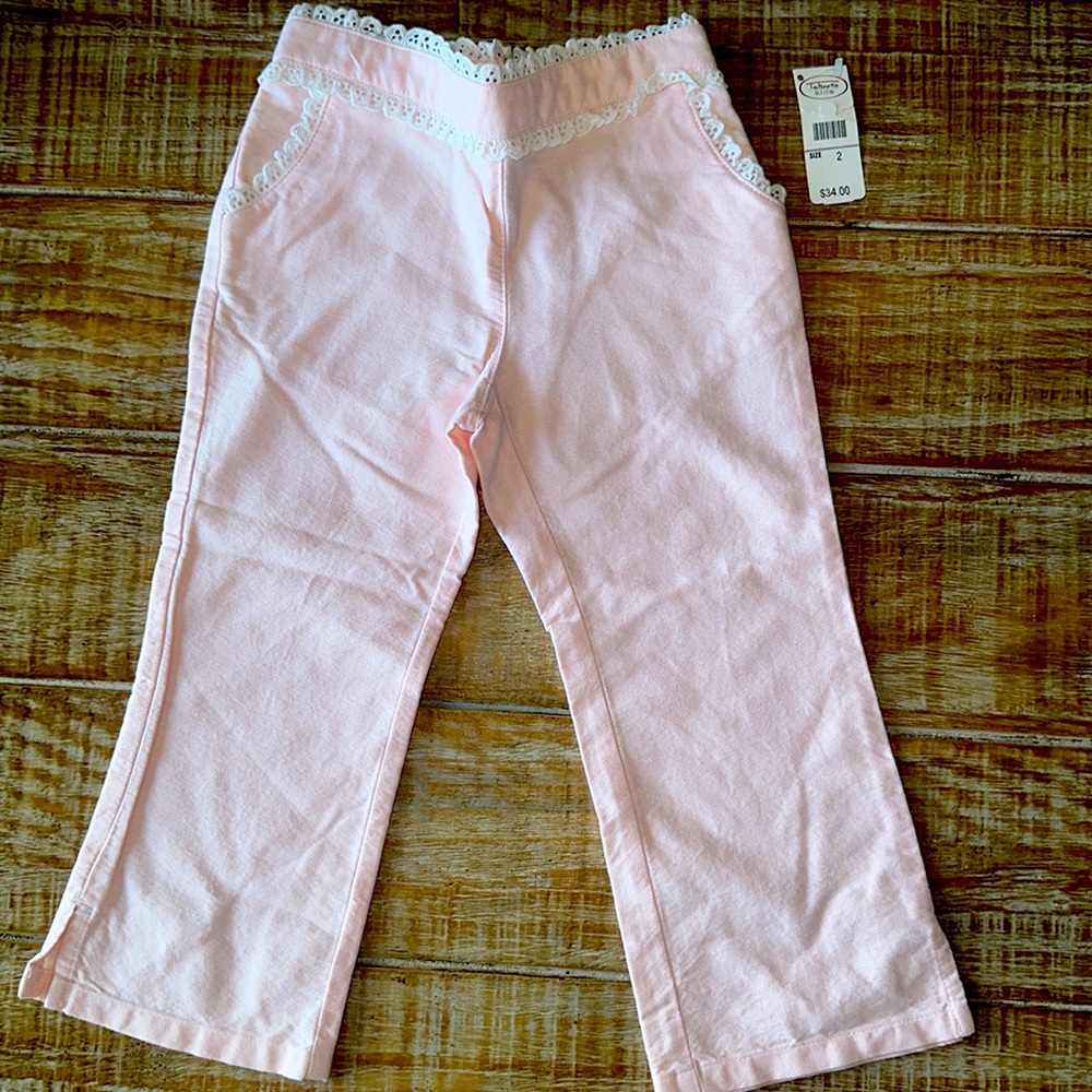 Vintage Talbot Kids Cotton pants w/eyelet trim